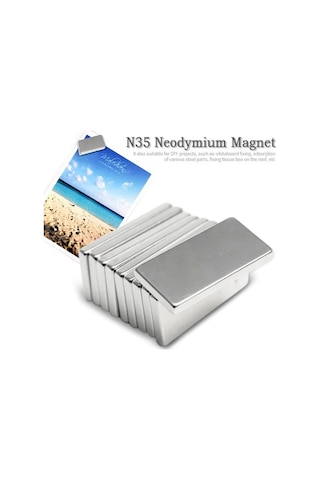 5 Adet 20X10X2 Süper Güçlü Neodyum Mıknatıs Magnet
