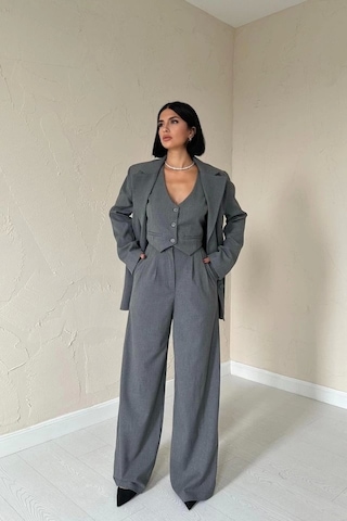 Defymoda Antrasit Klas Ceket Ve Yelek Ve Pantolon Takım Antrasit