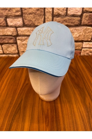 Hamze Ny Yankees New York Detaylı Beyzbol Gabardin Cap Şapka Buz Mavisi