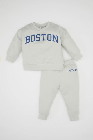 DeFacto Erkek Bebek 2'li Takım Baskılı Bisiklet Yaka Sweatshirt Jogger Eşofman Altı D0718A524AUGR503