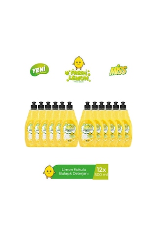 Miss Bulaşık Deterjanı Limon 12 x 500 ML