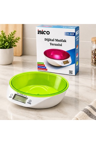 Dijital Kaseli Mutfak Terazisi 5kg/1g Pilli Açık Pembe