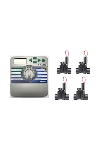 HUNTER X-CORE 401 KONTROL ÜNİTESİ VE SELENOİD VANA SETİ (4 İSTASYON)