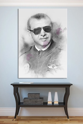 Recep Tayyip Erdoğan Reis Başkan Erdoğan Cumhurbaşkanı Kanvas Tablo 7 Farklı Ölçü