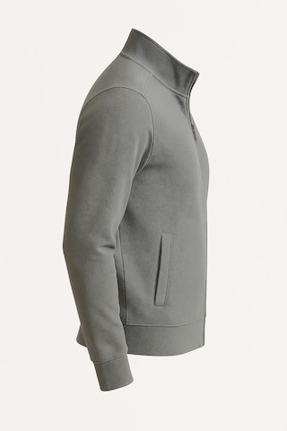 Troy Slim Fit Erkek Tam Fermuarlı Ceket - 7441 Gri