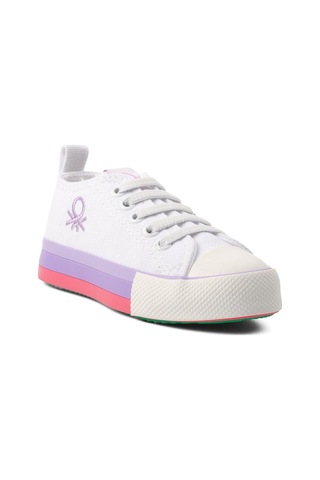 Beyaz-lila Çocuk Spor Ayakkabı Bn-30653 P Beyaz-Lila