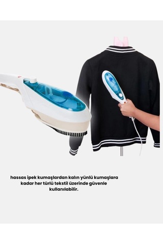 1500w Buharlı El Seyahat Ütüsü Kompakt, Taşınabilir, Her Kumaşa Uygun Beyaz