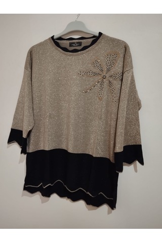 Anne Moda Ankara Üstün Kalite, Kaşmir-pamuk-viskoz Karışımlı Şık Kazak/bluz Açık Vizon