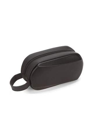 Newish Polo Erkek Siyah Deri-kabuklu Traş Kozmetik Seyahat Ve Bakım El Çantası Portföy/clutch Siyah