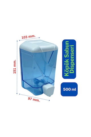 Wespa Plastik Şeffaf Köpük Sabun Dispenseri 500 ml.