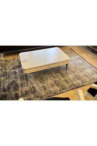 Desing Orta Sehpa Beyaz +gümüş