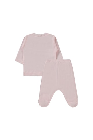 Civil Baby Düz 1-6 Ay Pijama Takımı - Pudra Somon