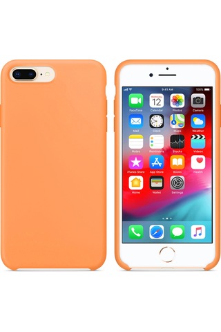 İphone Uyumlu 7 Plus / 8 Plus Lansman Kılıf İçi Kadife Leke Tutmaz Yüksek Kalite Turuncu