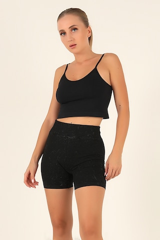 Doremi Seamless Normal Bel Kısa Kadın Tayt siyah