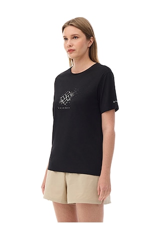Columbia Csc W Splattered Ss Tee Kadın Yuvarlak Yaka Tişört Siyah Cs0490