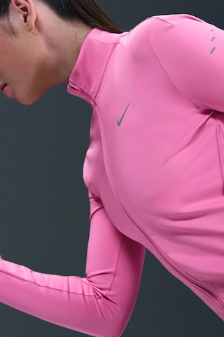 Nike Swift Dri-fit Midlayer Womens Running Jacket Reflektörlü Fermuarlı Kadın Koşu Ceketi Pembe