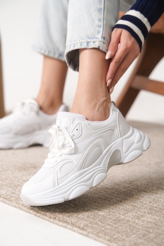 Daxtors Garantili D0164 Günlük Ortopedik Kadın Sneaker Spor Ayakkabı Beyaz