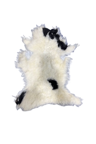 Naturel Boyasız Doğal Renkli Uzun Tüylü Kuzu Postu