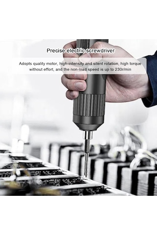 Ximistore9 Şarj Edilebilir Mini Elektrikli Tornavida Seti - 1800mah Pil, Usb Şarj, 230r/dk Hız 109 Karakter
