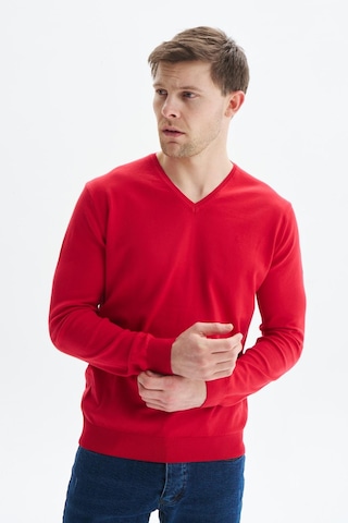 Arma Erkek Slim Fit Basic V Yaka Triko Kazak K9kro0852 Kırmızı