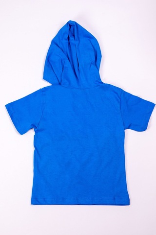 Erkek Çocuk Tshirt Kapşonlu Baskılı A21 Mavi