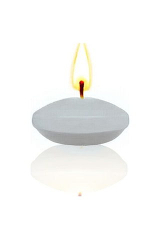 50'li Paket 3.5 Cm Gri Yüzen Mumlar Gri