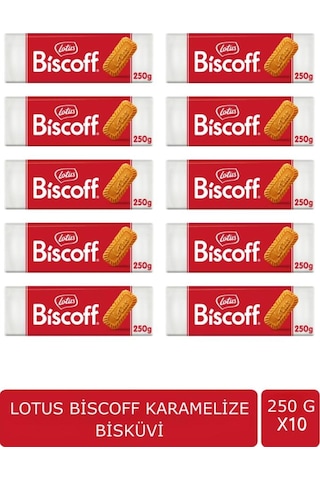 Biscoff Karamelize Bisküvi 250 Gr X 10 Adet 250gr