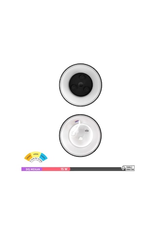 Ack Led Duvar Armatürü 3 Renk Butonlu 12w Siyah Duvar Apliği Beyaz