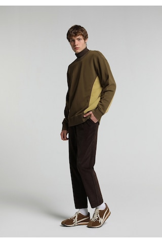 Colin's Colins Relaxed Fit Yuvarlak Yaka Düz Erkek Yeşil Sweatshirt Cl1082362 Q1.v1 Kha Haki