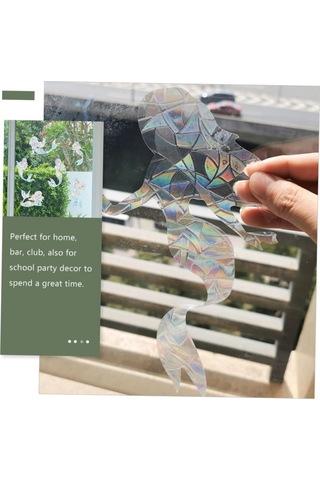 6 Adet Pencere Çıkartması Denizkızı Pencere Gizlilik Filmi Denizkızı Çıkartmaları 3d Pvc Duvar Çıkartmaları Çok Renkli