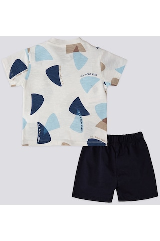 U.S. Polo Assn. U.s. Polo Assn Lisanslı Triangle Krem Erkek Bebek Takımı 5274-43282 Krem