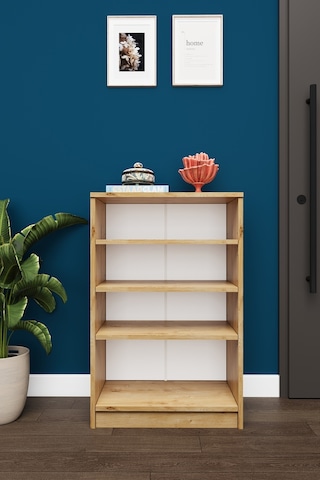 Asra Trend 4 Katlı Açık Raflı Ayakkabılık A-31 %100 MDF Modern Bot Uyumlu Düzenleyici Safir Meşe