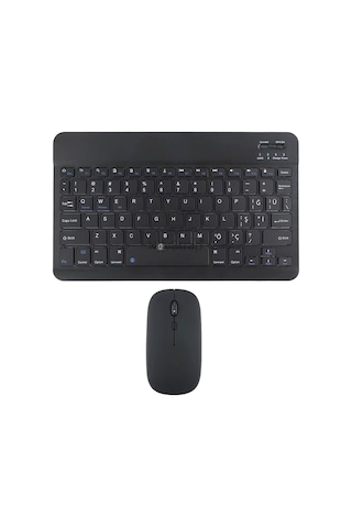 Novstrap Apple Uyumlu iPad Air 11 İnç / Pro 11 M3/m2 Çip 2025-2024 İle Bluetooth Klavye Mouse Seti Siyah Optik