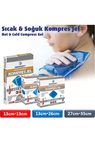 Dermosept Sıcak Soğuk Termo Jel Kompres Buz Jel Termojel 4'lü 13 x 26 CM