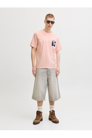 Jack & Jones Montauk Chestie Erkek Pembe Tişört 12297889-pm