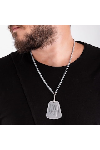 Askeri Künye Ve Zincir Takımı - Asker Künyesi (549227832) Gri