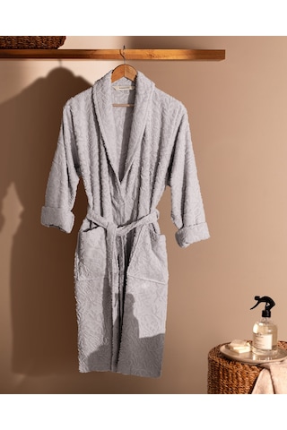 Madame Coco Roesia Şalyaka Kadın Bornoz Born0000000024gri