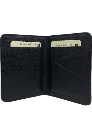 Kayader Siyah Deri Erkek Kartlık Siyah
