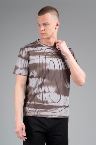 Maraton Regular Erkek Bisiklet Yaka Kakao T-shirt Kahverengi