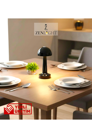 Zenlight Mantar Masa Lambası Siyah