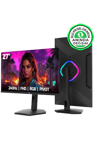 Gamepower Lunis L50 27'' 240hz 0.5ms Va Fhd Rgb Pivot Gaming Monitör Ölü Piksel