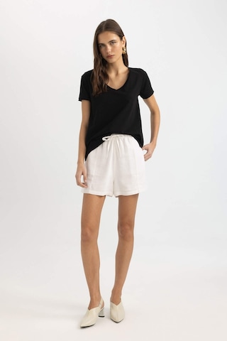 Defacto Regular Fit V Yaka Basic Kısa Kollu Tişört K1507AZ24SMBK81 Siyah