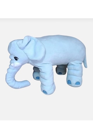 Peluş Fil 60 Cm Sevimli Konforlu: Peluş Uyku Yastığı Ve Sarılma Arkadaşı Dekoratif Oyuncak Mavi