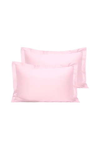 Maki Home Volanlı Süs Dikişli Açık Pembe 2 Adet 50x70 Yastık Kılıfı Acık Pembe