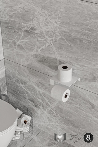 Beyaz Tuvalet Kağıtlığı - Dayanıklı Banyo & Tuvalet Düzenleyici