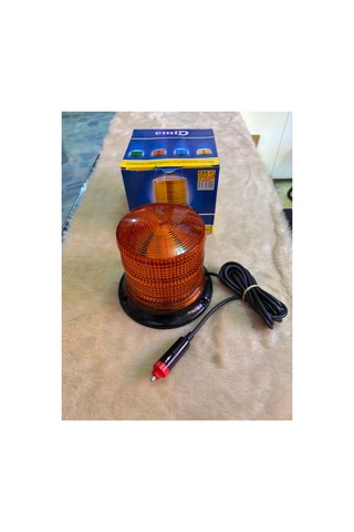 Sarı Flashlı Tepe Lamba Büyük Boy Mıknatıslı Çakmaklık Uçlu 12v/24v