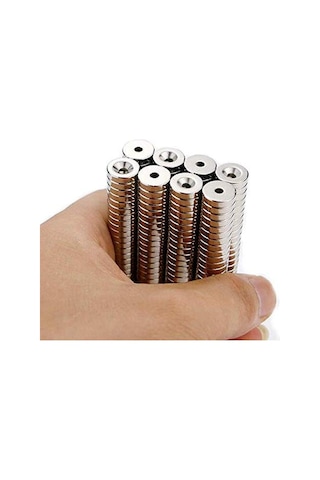Neodyum Mıknatıs, 12Mm X 7-3,5 X 3Mm Havşa Delikli, Adet Seçmeli 5 Adet