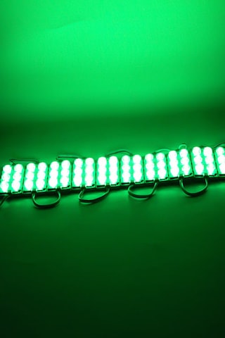 3 Ledli Parmak Led Modül 1.5w 2835 Smd Mercekli Yeşil Renk 12v 15 Adet
