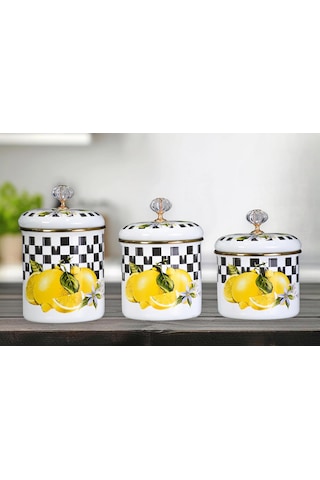 Lemon Emaye Baharatlık Seti ---