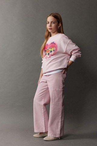 DeFacto Kız Çocuk Wide Leg Kargo Geniş Paça Jean Pantolon C0451A825SMPN122 Pembe